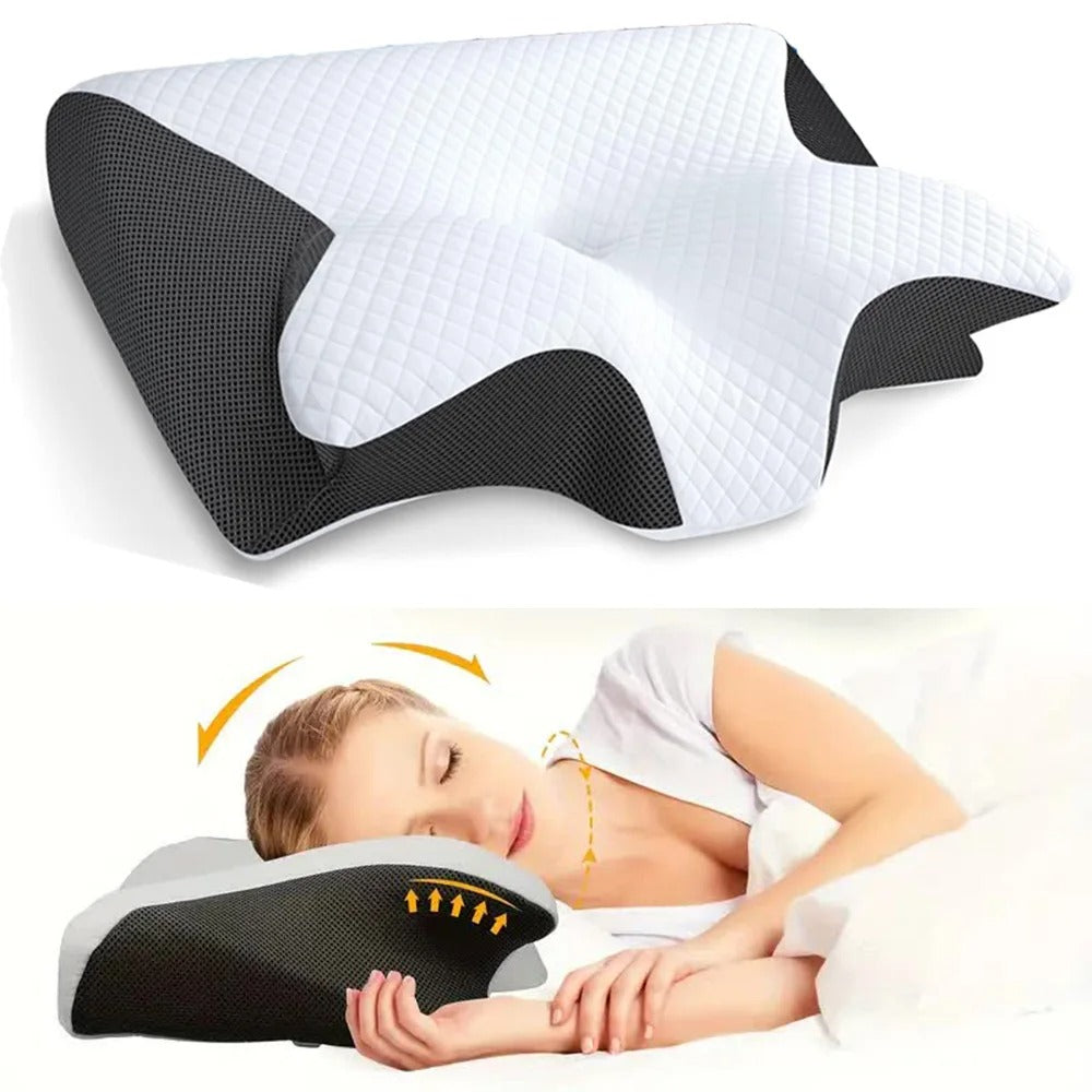Skorter | Butterfly Neck Support Memory Pillow | Ergonomic, Hypoallergenic & Ideal for All Sleep Positions