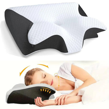 Skorter | Butterfly Neck Support Memory Pillow | Ergonomic, Hypoallergenic & Ideal for All Sleep Positions