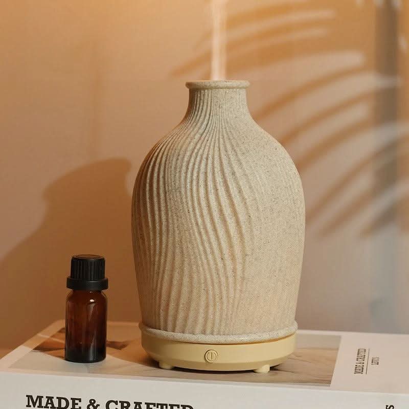 Skorter | Boho Vase Essential Oil Humidifier – Polyresin Ultrasonic Diffuser