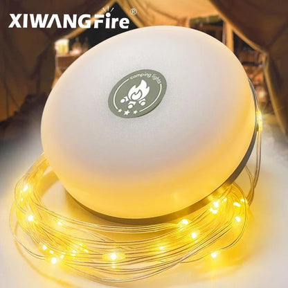 Skorter | CampBeam LED Outdoor String Lights – Rechargeable Waterproof Lights with Magnetic Hooks & 5 Lighting Modes