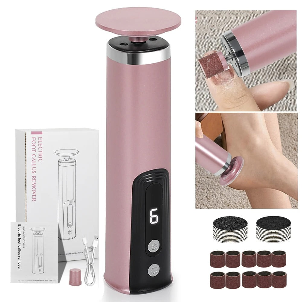 Skorter | 2-in-1 Electric Foot & Hand Care Tool | Callus Remover & Nail Polisher for At-Home Pedicures