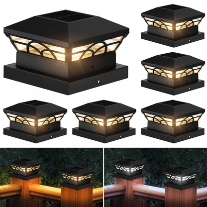 Skorter | Peake Solar Post Cap Light - Durable Outdoor Solar Post Lights for Fence Posts