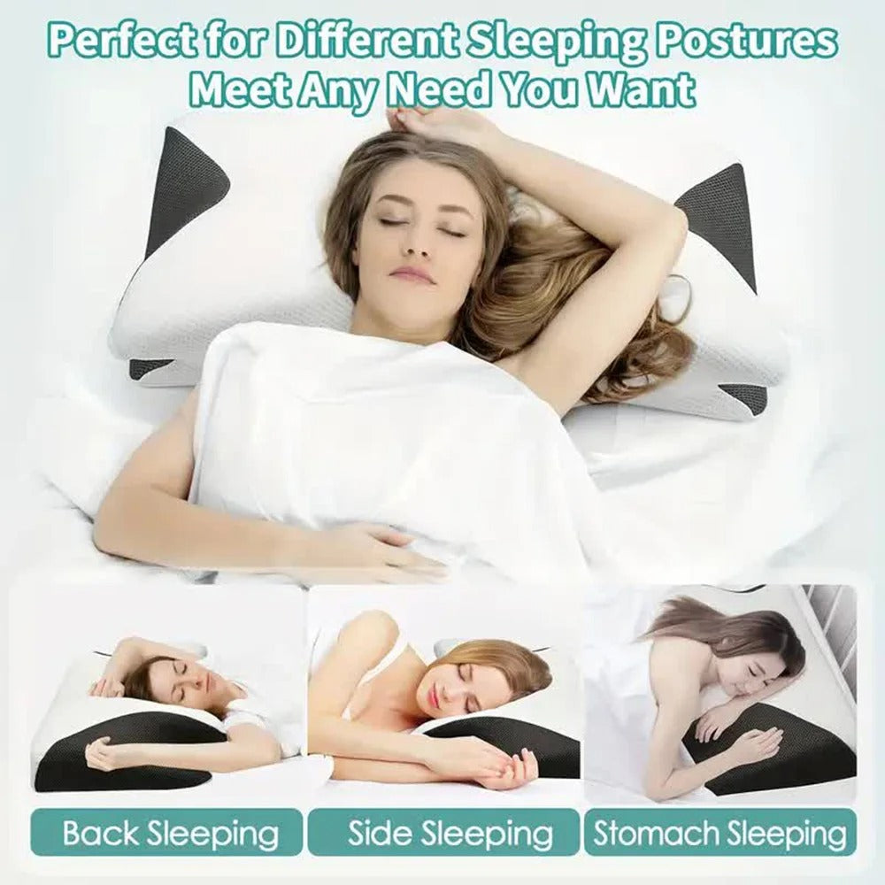 Skorter | Butterfly Neck Support Memory Pillow | Ergonomic, Hypoallergenic & Ideal for All Sleep Positions