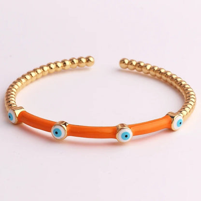 Skorter | Colorful Lucky Eye Open Cuff Bangle Bracelet For Women