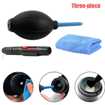 Skorter | 3 in 1 Portable Camera Clean Kit Lens Cleaning Cleaner Dust Pen Blower Cloth Kit for Camera, Videos, Lenses, CCD
