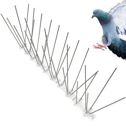 Skorter | 1PC Stainless Steel Pigeon Spikes And Bird Repeller Deterrent 25cm Balcony Anti-bird Repellent Thorn Nail Kit Pest Control