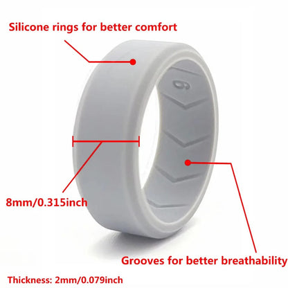 Skorter | Black Silicone Ring Set x 4– Stylish and Durable Wedding Band Alternative