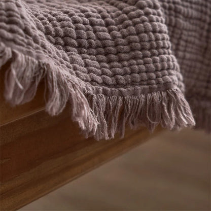 Skorter | Allison Tassel Cotton Blanket 100% Woven Throw Blanket