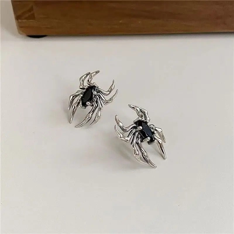 Skorter | Dark Gothic Vintage-Style Spider Stud Earrings For Women