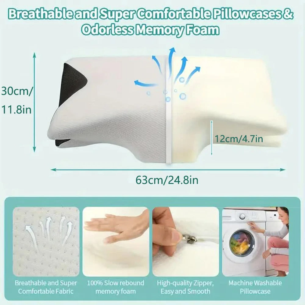 Skorter | Butterfly Neck Support Memory Pillow | Ergonomic, Hypoallergenic & Ideal for All Sleep Positions