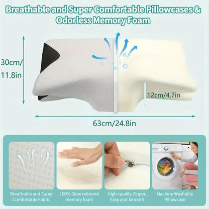 Skorter | Butterfly Neck Support Memory Pillow | Ergonomic, Hypoallergenic & Ideal for All Sleep Positions