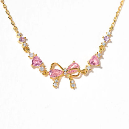 Skorter | Cute And Sweet Bowknot Heart Chain Zircon Bracelets