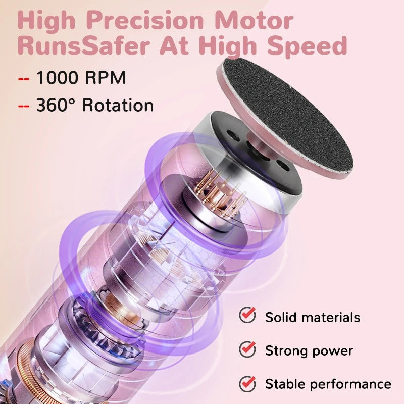 Skorter | 2-in-1 Electric Foot & Hand Care Tool | Callus Remover & Nail Polisher for At-Home Pedicures