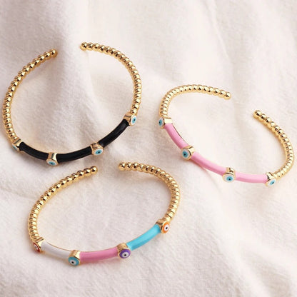 Skorter | Colorful Lucky Eye Open Cuff Bangle Bracelet For Women