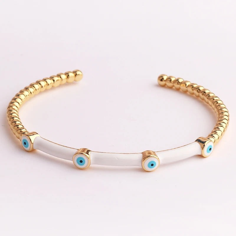 Skorter | Colorful Lucky Eye Open Cuff Bangle Bracelet For Women