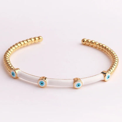 Skorter | Colorful Lucky Eye Open Cuff Bangle Bracelet For Women