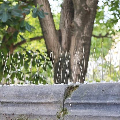 Skorter | 1PC Stainless Steel Pigeon Spikes And Bird Repeller Deterrent 25cm Balcony Anti-bird Repellent Thorn Nail Kit Pest Control