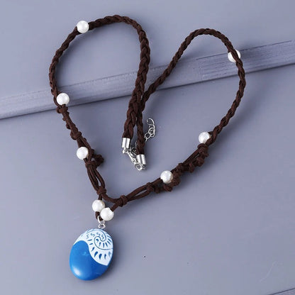 Skorter | Blue Charm Ocean Rope Chain Faux Pearl Choker Necklaces
