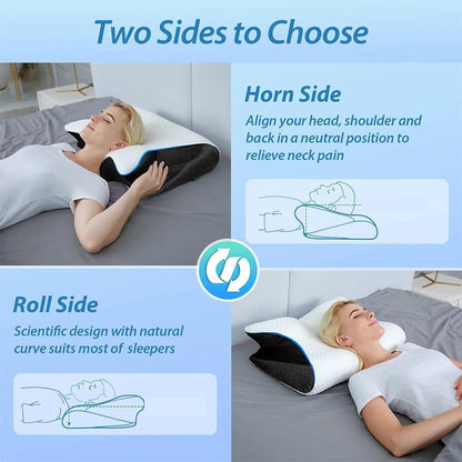 Skorter | Butterfly Neck Support Memory Pillow | Ergonomic, Hypoallergenic & Ideal for All Sleep Positions