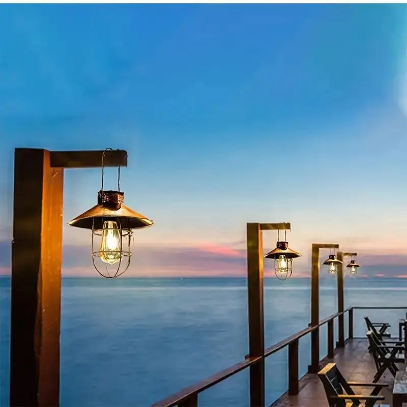 Skorter | Hadleigh Hanging Solar Wall Light - Stylish Solar Lantern for Outdoor Spaces