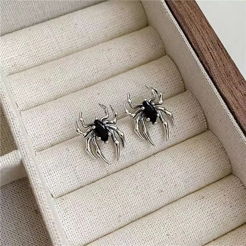 Skorter | Dark Gothic Vintage-Style Spider Stud Earrings For Women