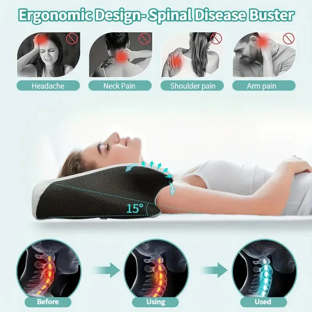 Skorter | Butterfly Neck Support Memory Pillow | Ergonomic, Hypoallergenic & Ideal for All Sleep Positions