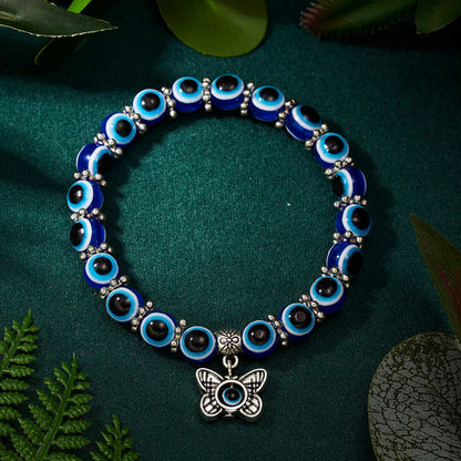 Skorter | Turkish Lucky Eye Pendant Beaded Elastic Charm Bracelets
