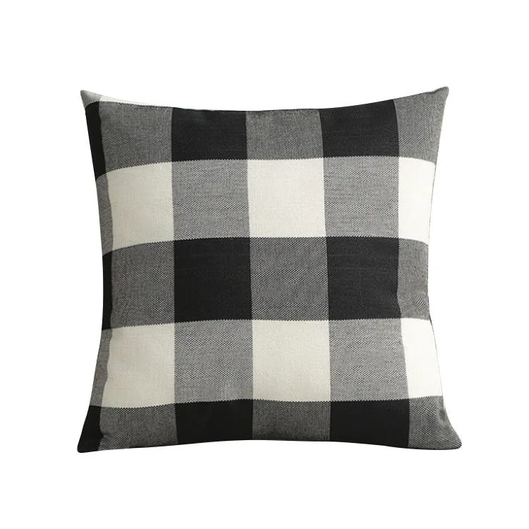 Skorter | Cozy Checked Cushion Cover in Country Style – Autumn Plaid (1+1 FREE)