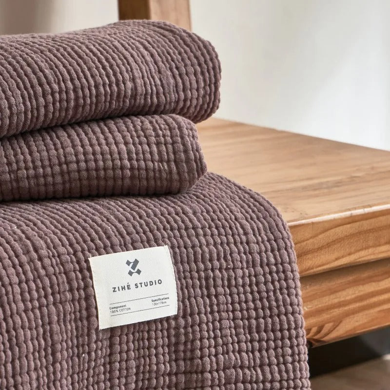 Skorter | Allison Tassel Cotton Blanket 100% Woven Throw Blanket