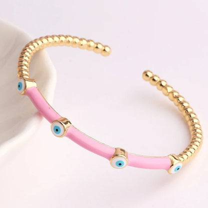 Skorter | Colorful Lucky Eye Open Cuff Bangle Bracelet For Women