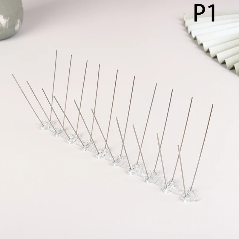 Skorter | 1PC Stainless Steel Pigeon Spikes And Bird Repeller Deterrent 25cm Balcony Anti-bird Repellent Thorn Nail Kit Pest Control
