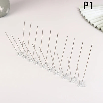 Skorter | 1PC Stainless Steel Pigeon Spikes And Bird Repeller Deterrent 25cm Balcony Anti-bird Repellent Thorn Nail Kit Pest Control