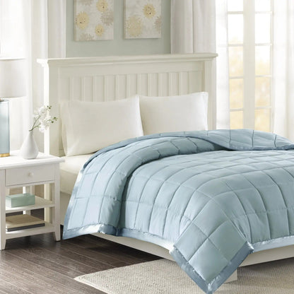 Skorter | BlueVelvet - Satin Accent Bedspread