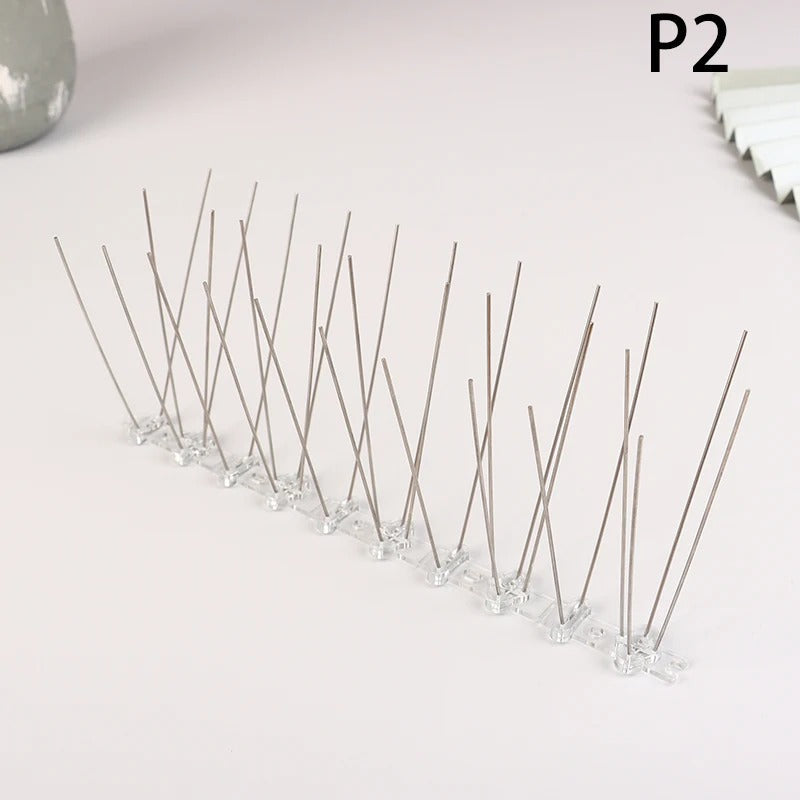 Skorter | 1PC Stainless Steel Pigeon Spikes And Bird Repeller Deterrent 25cm Balcony Anti-bird Repellent Thorn Nail Kit Pest Control