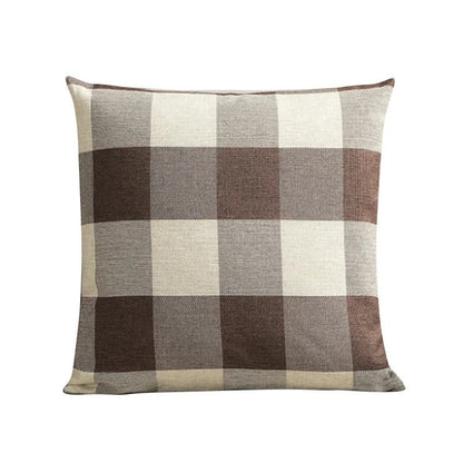 Skorter | Cozy Checked Cushion Cover in Country Style – Autumn Plaid (1+1 FREE)