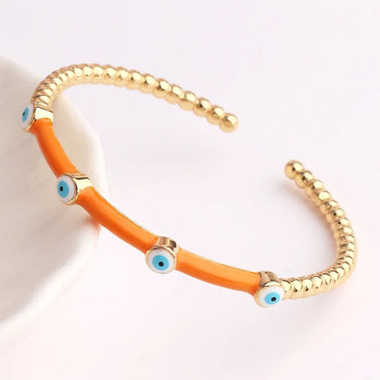 Skorter | Colorful Lucky Eye Open Cuff Bangle Bracelet For Women