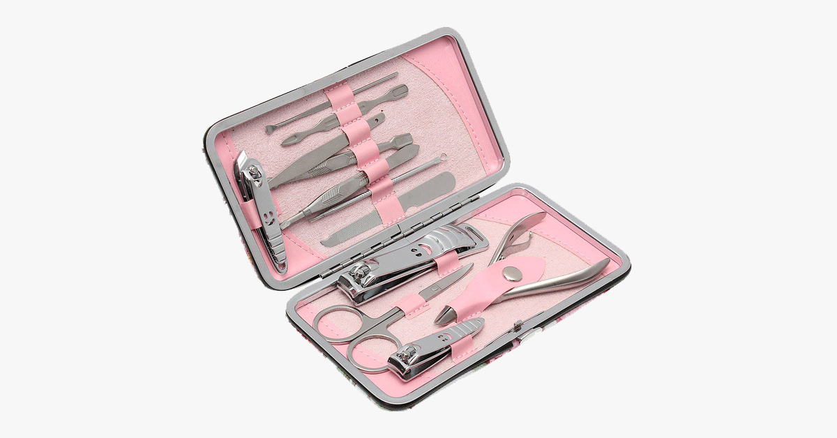 Skorter | 12-piece Stainless Steel Professional Manicure Set