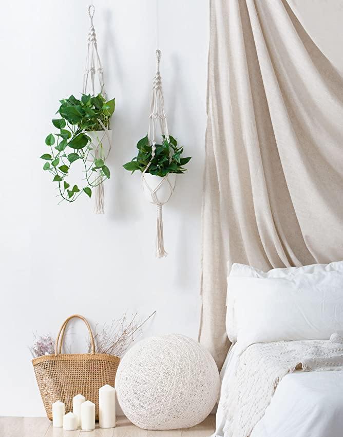 Skorter | 4-piece handmade Boho macrame plant hanger set