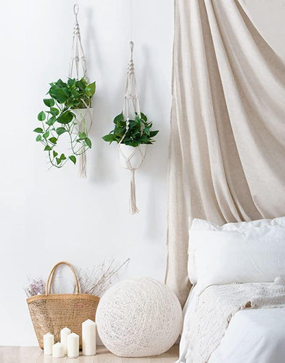 Skorter | 4-piece handmade Boho macrame plant hanger set