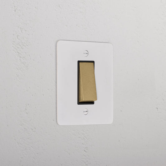 Skorter | 1G Two Way Rocker Slimline Switch - Malbar Antique Brass Black