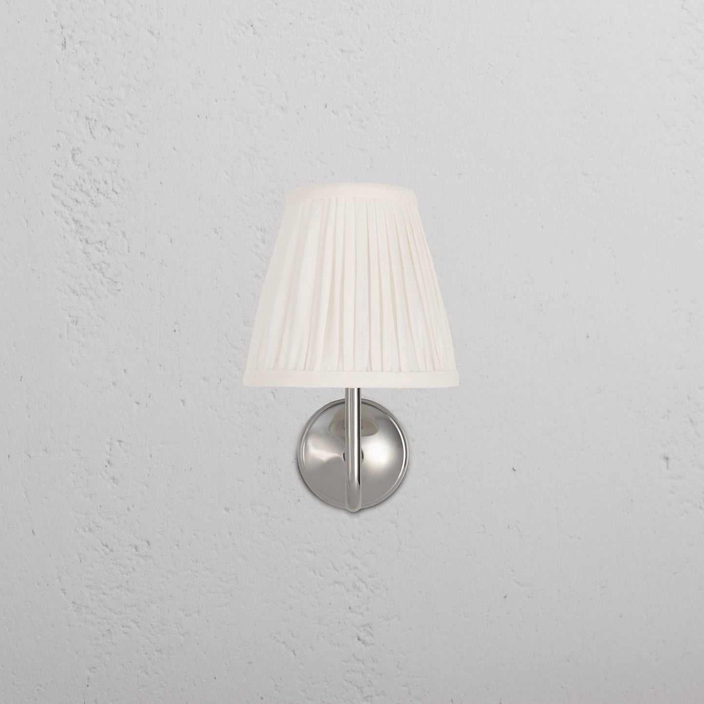 Skorter | Malvern Small Wall Lamp Plique Alabaster White - Polished Nickel