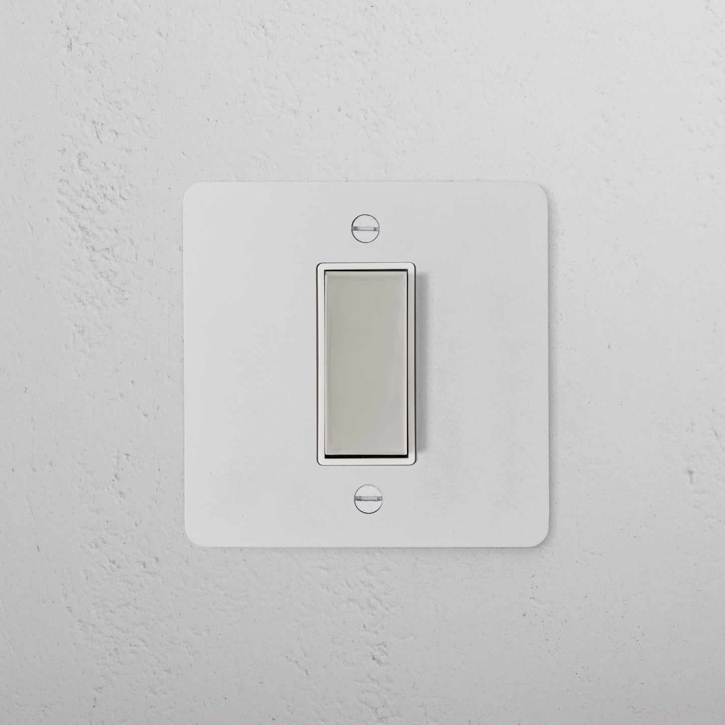 Skorter | 1G Center Reactive Rocker Switch - Malbar Polished Nickel White