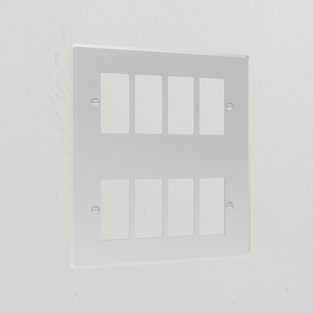 Skorter | 8G Rocker Switch Plate - Clear White