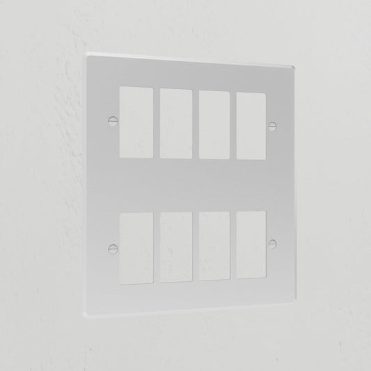 Skorter | 8G Rocker Switch Plate - Clear White