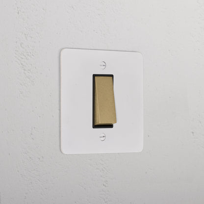 Skorter | 1G Double Pol Rocker Switch - Malbar Antique Brass Black