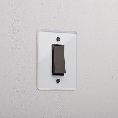 Skorter | 1G To Way Rocker Slimline Switch - Clear Bronze Black