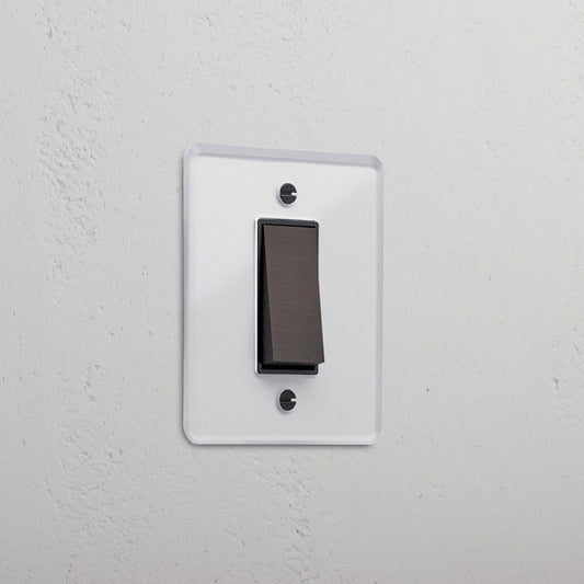 Skorter | 1G To Way Rocker Slimline Switch - Clear Bronze Black