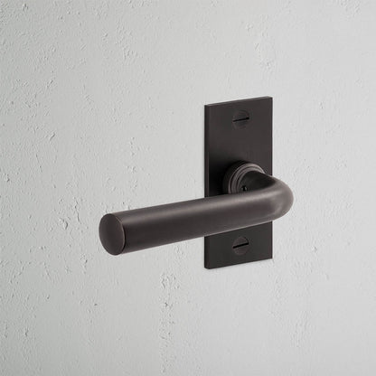 Skorter | Apsley Short Plate Fixed Door Handle - Bronze