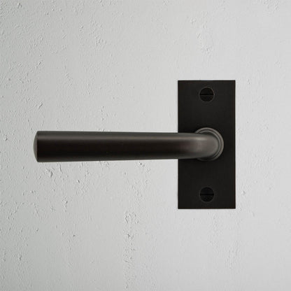 Skorter | Apsley Short Plate Fixed Door Handle - Bronze