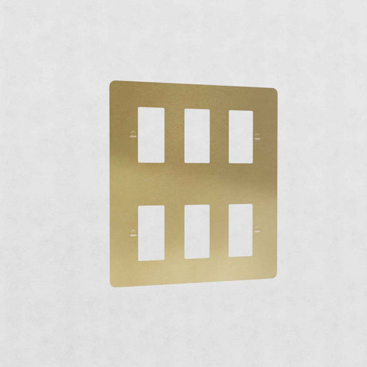 Skorter | 6G Rocker Switch Plate - Antique Brass